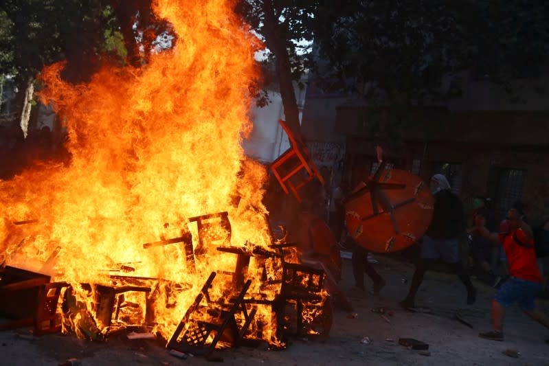 Protest against Chile's government in Santiago