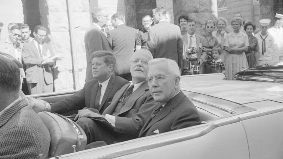 john f kennedy with allen dules and john mccone