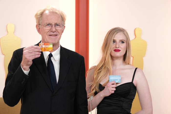 Ed Begley Jr. and Hayden Carson Begley attend the 95th Annual Academy Awards on March 12, 2023, in Hollywood, California. 