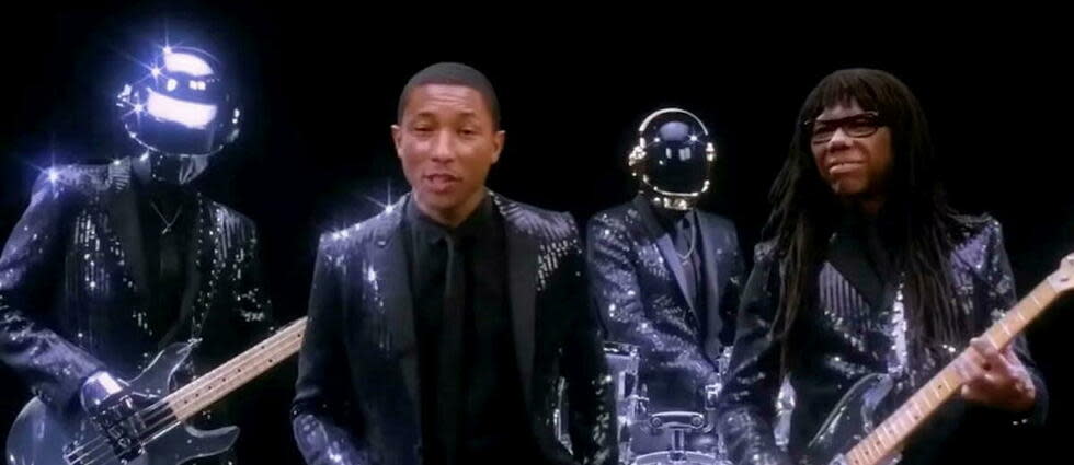 Capture d'écran du clip « Get Lucky », feat. Pharrell Williams et Nile Rodgers.    - Credit:YouTube