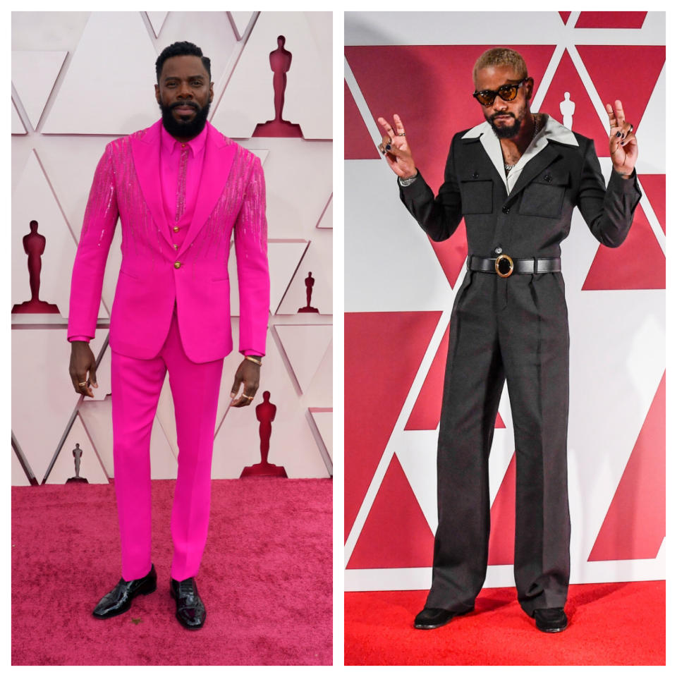 Colman Domingo and LaKeith Stanfield at the 2021 Oscars. - Credit: PMC/AP