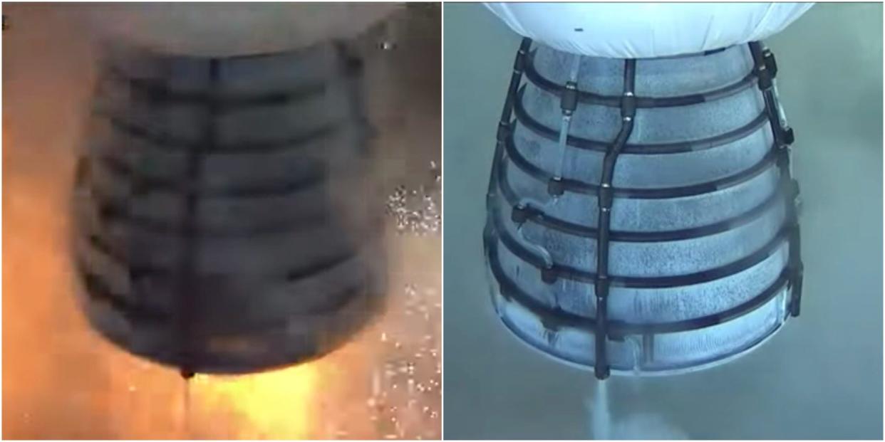 NASA sls engine shutdown space launch system hot fire