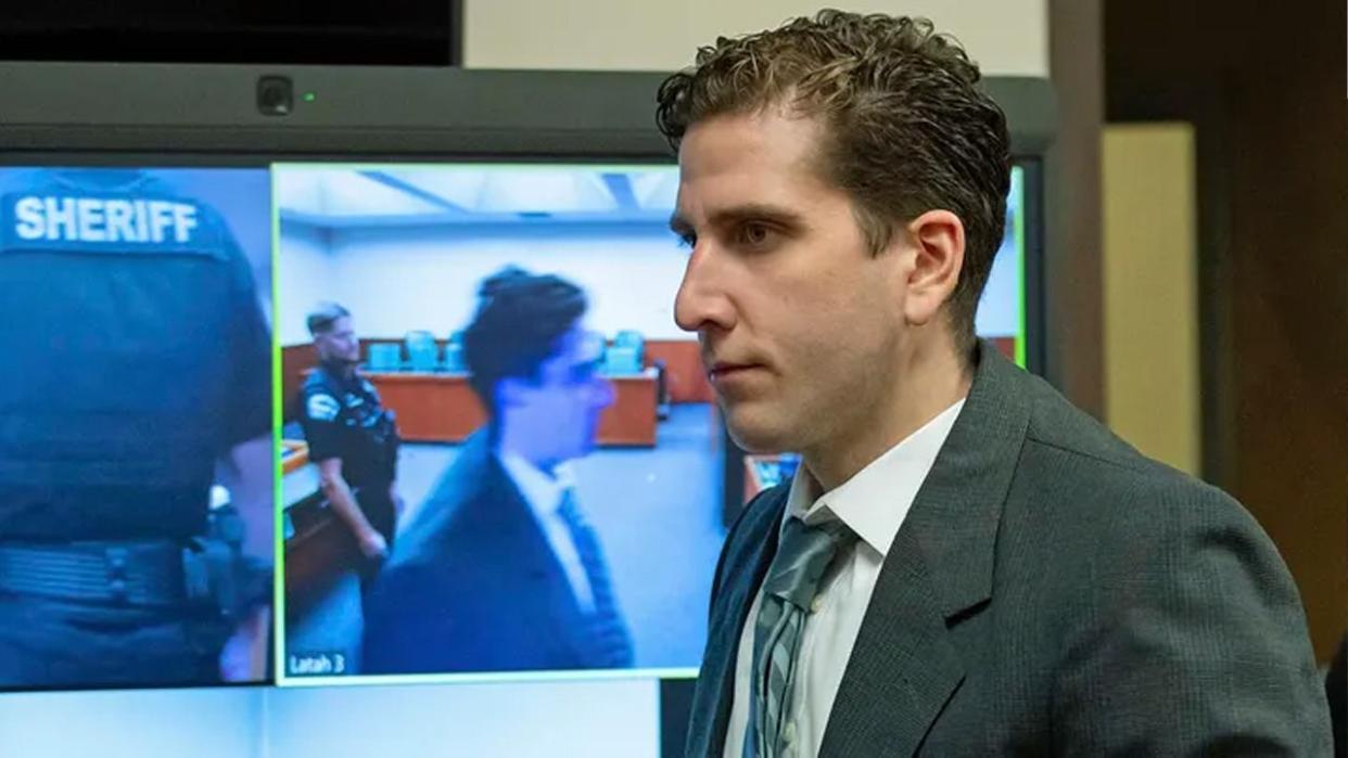 <div>Bryan Kohberger, who is accused of killing four University of Idaho students in November 2022, walks past a video display as he enters a courtroom to appear at a hearing in Latah County District Court, Wednesday, Sept. 13, 2023, in Moscow, Idaho.</div> <strong>((AP Photo/Ted S. Warren, Pool))</strong>