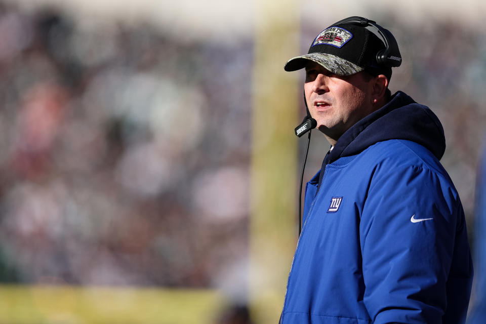 Head coach Joe Judge was fired by the New York Giants after two losing seasons. (Photo by Scott Taetsch/Getty Images)