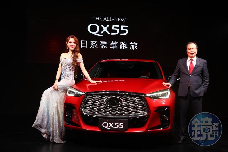 裕日車總經理蔡文榮表示，全新的Infiniti QX55首波配額80台預計將很快銷售一空。