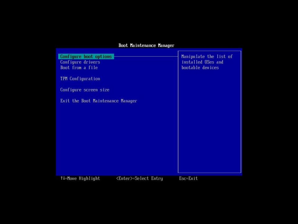 UEFI firmware interface