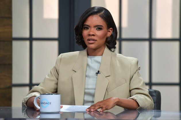 Candace Owens is seen on set of "Candace" on April 19, 2022 in Nashville, Tennessee.  - Credit: Jason Davis/Getty Images