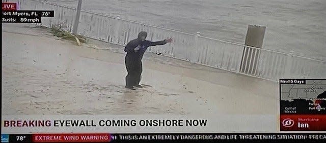 A Weather Channel reporter is live on Fort Myers Beach as Hurricane Ian strikes Southwest Florida.