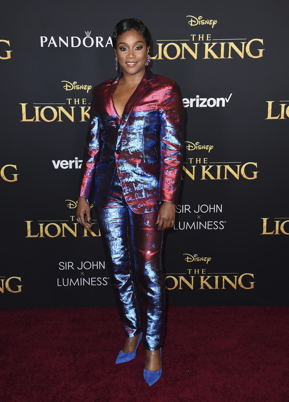 Tiffany Haddish arrives at the world premiere of "The Lion King" on Tuesday, July 9, 2019, at the Dolby Theatre in Los Angeles. (Photo by Jordan Strauss/Invision/AP)