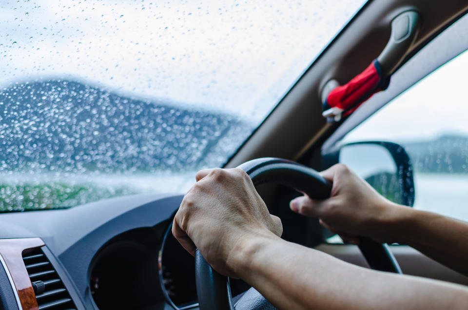 Driving in rain through countryside. Source: Getty Images