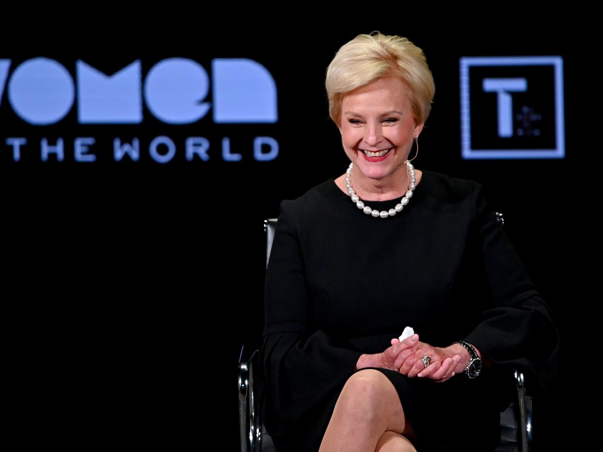 Cindy McCain speaks during the 10th Anniversary Women In The World Summit on April 12, 2019 in New York City.  (Getty Images)