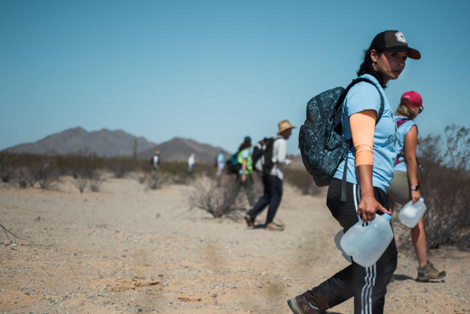 Activists left 125 gallons of water for migrants traveling through the desert. (Photo: <a href="http://ashponders.com/" target="_blank">Ash Ponders</a>)