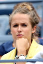 NEW YORK, NY - SEPTEMBER 08: Kim Sears the girlfriend of Andy Murray of Great Britain watches his men's singles semifinal match against Tomas Berdych of Czech Republic on Day Thirteen of the 2012 US Open at USTA Billie Jean King National Tennis Center on September 8, 2012 in the Flushing neighborhood of the Queens borough of New York City. (Photo by Clive Brunskill/Getty Images)