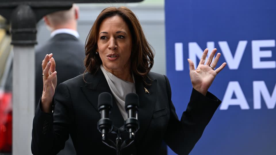 Vice President Kamala Harris speaks at an event in Durham, North Carolina, on March 1, 2024. - Peter Zay/Anadolu/Getty Images