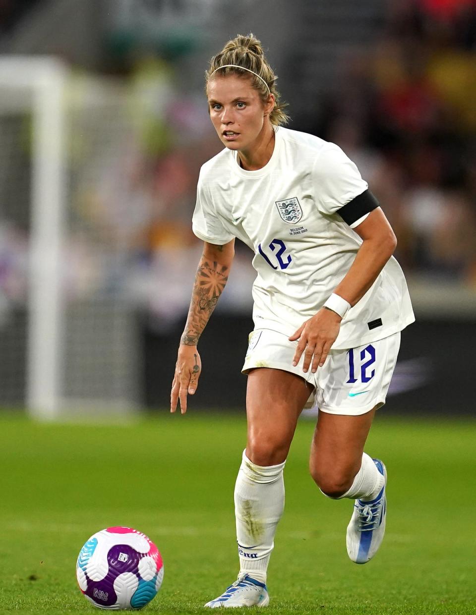 Rachel Daly during England’s win over Belgium last week (Nick Potts/PA) (PA Archive)