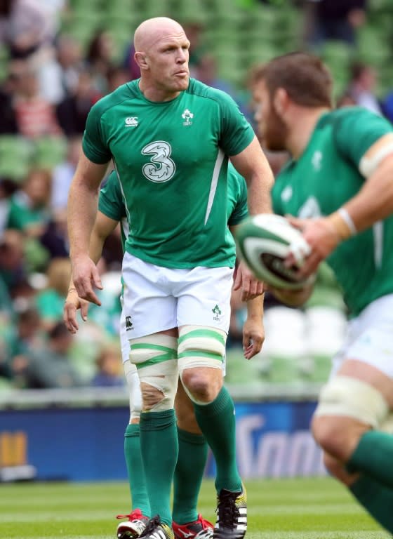 Ireland's Paul O'Connell during the Rugby World Cup warm-up match against Wales at the Aviva Stadium in Dublin, Ireland on August 29, 2015