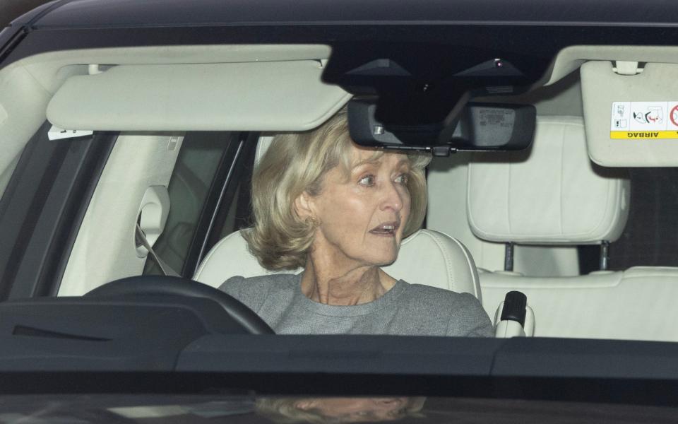 Countess Mountbatten of Burma, Penny Romsey, arrives for the Royal Family's annual Christmas dinner at Windsor Castle