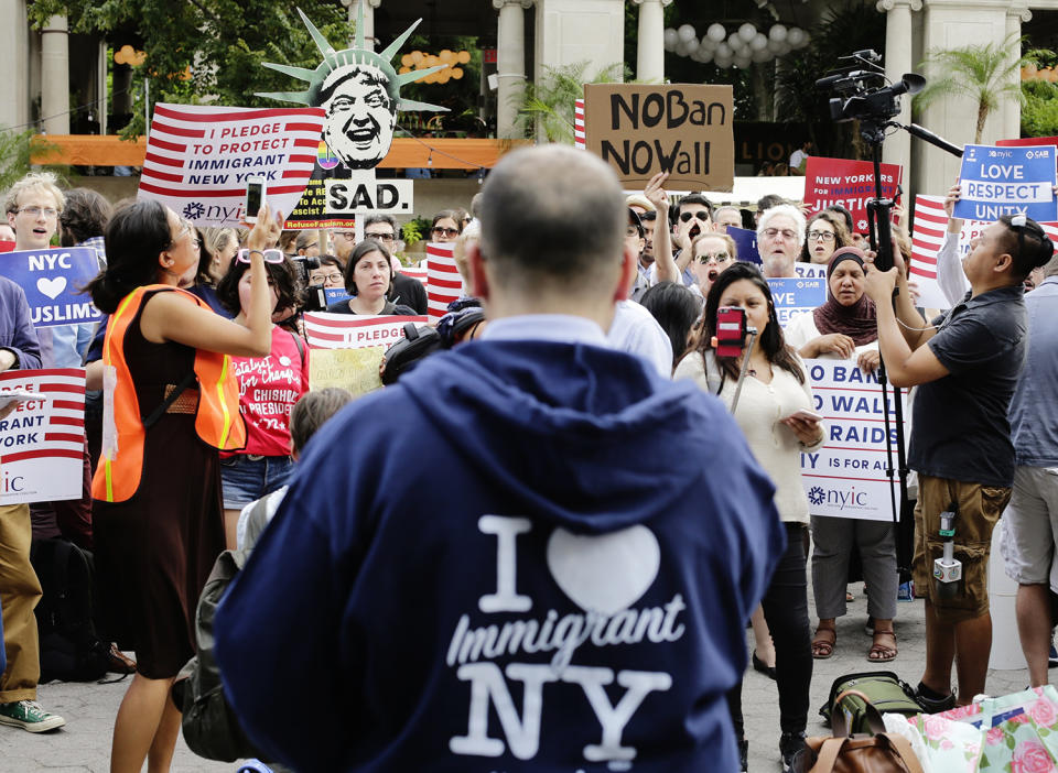 Demonstrations over reinstatement of President Trump’s travel ban