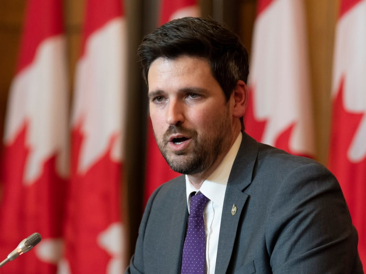 Immigration, Refugees and Citizenship Minister Sean Fraser addresses a news conference on April 6, 2022 in Ottawa. (Adrian Wyld/The Canadian Press - image credit)