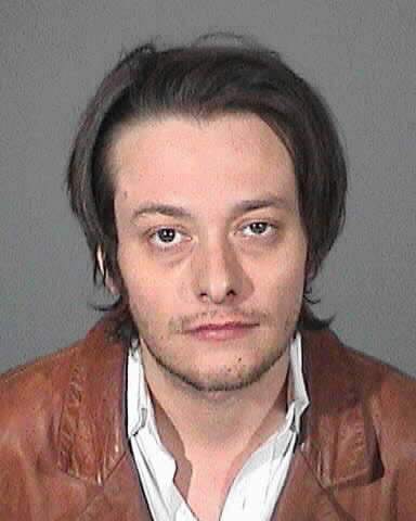 Actor Edward Furlong is seen in a police booking photo after his arrest for alleged domestic violence on January 13, 2013 in Los Angeles, California.