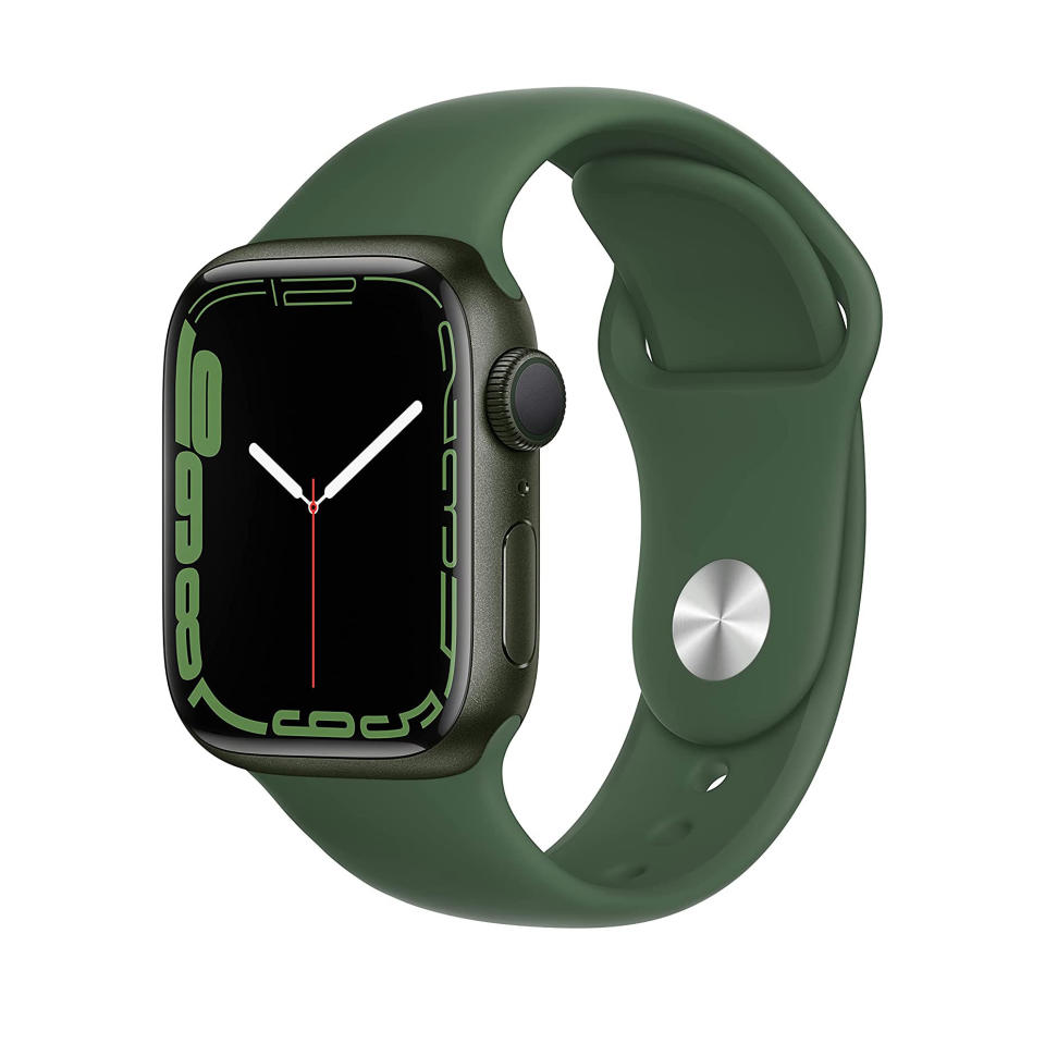 Apple Watch Series 7 GPS, 41mm Green Aluminum Case with Clover Sport Band