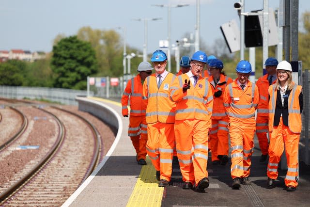 John Swinney visit to Levenmouth Rail Link