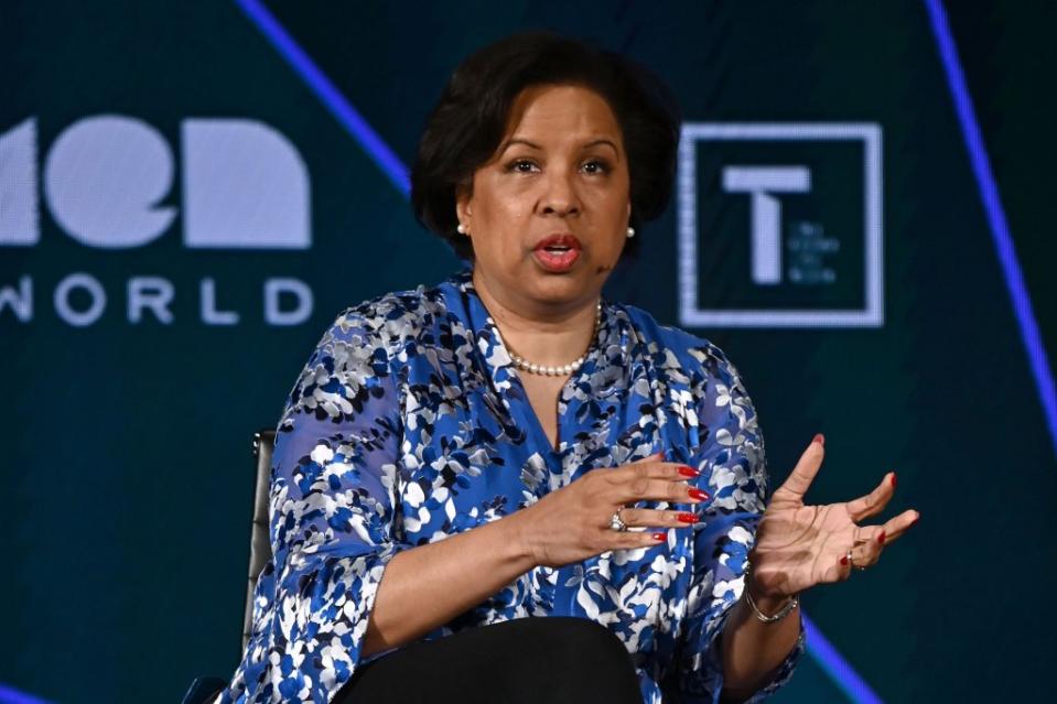 NEW YORK, NEW YORK - APRIL 11: Toni Townes-Whitley speaks onstage at the 10th Anniversary Women In The World Summit - Day 2 at David H. Koch Theater at Lincoln Center on April 11, 2019 in New York City. (Photo by Mike Coppola/Getty Images)