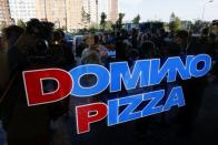 Opening of Domino Pizza restaurant chain in Moscow