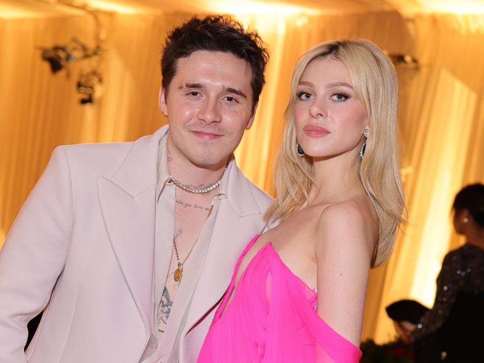 Brooklyn Beckham and Nicola Peltz depart The 2022 Met Gala.