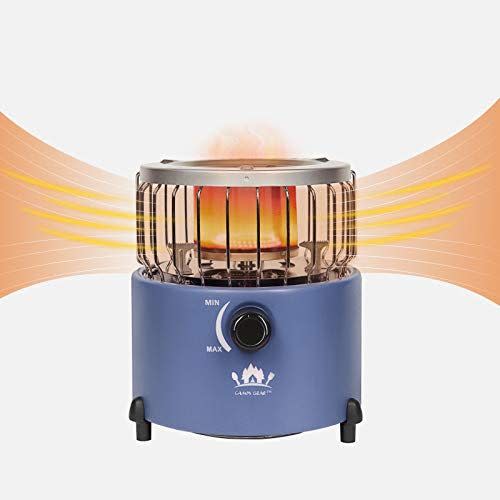 5) Campy Gear 2 in 1 Portable Propane Heater & Stove, Outdoor Camping Gas Stove Camp Tent Heater for Ice Fishing Backpacking Hiking Hunting Survival Emergency (Navy Blue, CG-2000G)