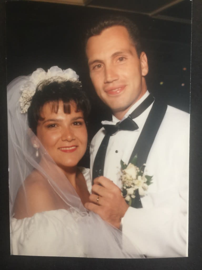 Anthony and Margaret Mosomillo on their wedding day.