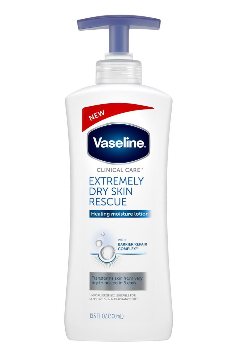 8) Vaseline Clinical Care Extremely Dry Skin Rescue Lotion