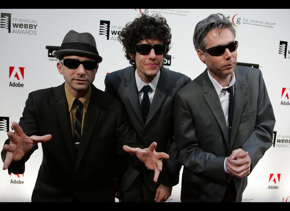 NEW YORK - JUNE 5:  (L-R) Musicians Adam Horovitz, Mike Diamond and Adam Yauch of the Beastie Boys arrive at the 11th Annual Webby Awards at Chipriani Wall Street June 5, 2007 in New York City.  (Photo by Bryan Bedder/Getty Images)