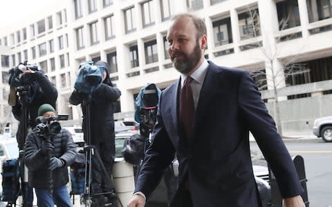 Richard Gates arrives at the Prettyman Federal Courthouse for a hearing February 23, 2018 in Washington, DC - Credit: Mark Wilson/Getty Images