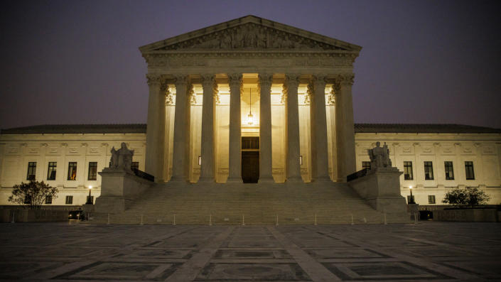 The Supreme Court in the early morning hours.