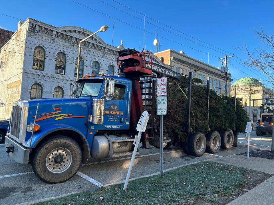 Critchfield Lumber transported the Somerset Borough's centerpiece for the holiday season.