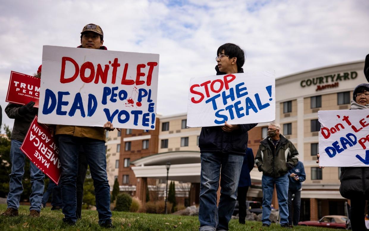 Supporters of President Donald Trump in Pennsylvania - Getty