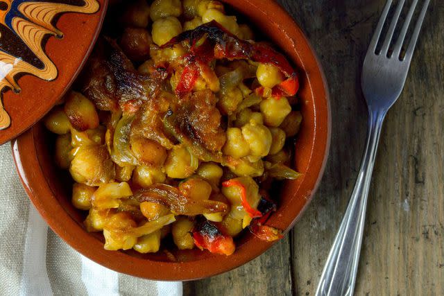 <p>Athina Psoma/Alamy</p> The chickpea stew known as revithada, a Sífnos specialty.