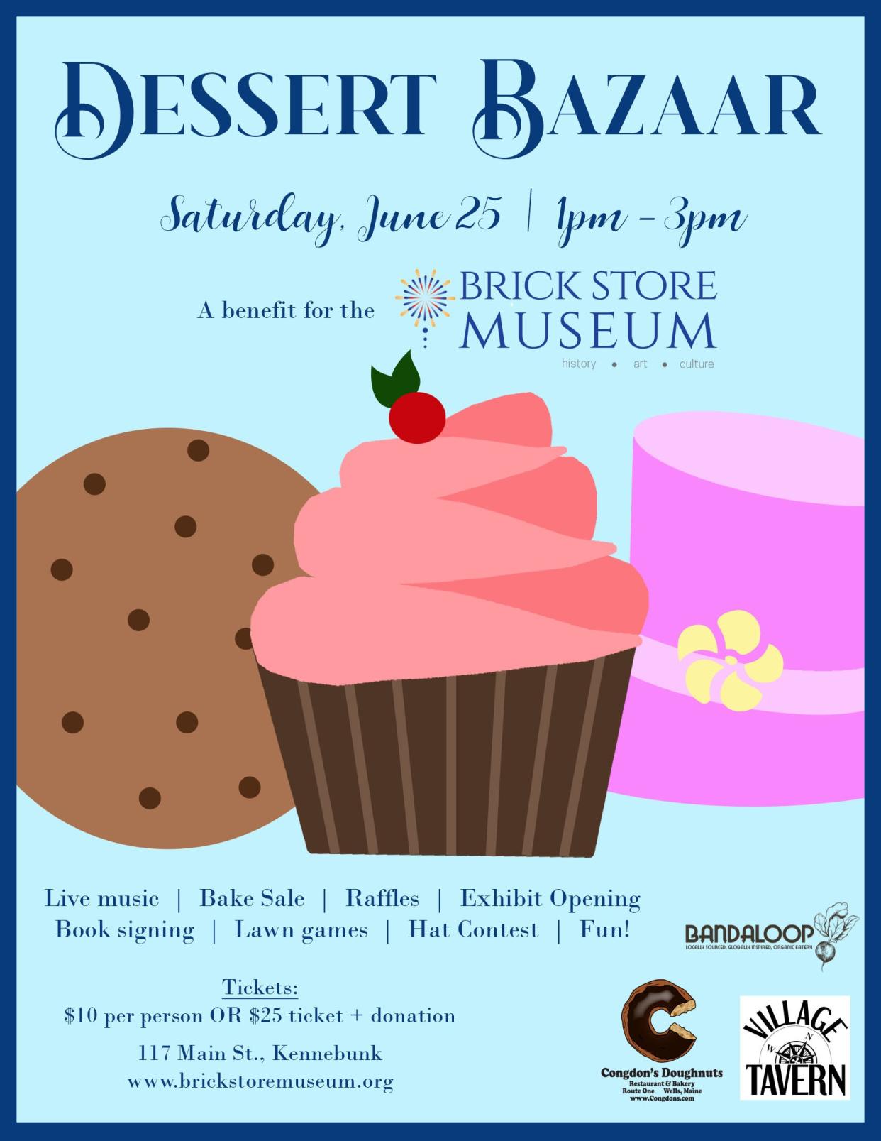 The Brick Store Museum is hosting a turn-of-the-century Dessert Bazaar on Saturday, June 25, 2022, from 1 to 3 p.m.