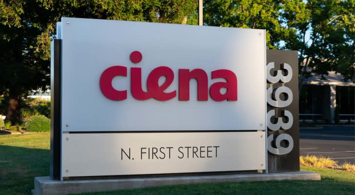 Ciena (CIEN) sign in Silicon Valley.