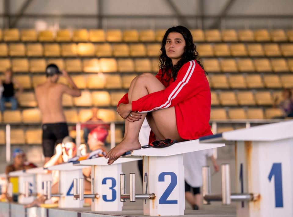 Manal Issa as Sara Mardini in ‘The Swimmers’ (ALI GÃœLER/NETFLIX)