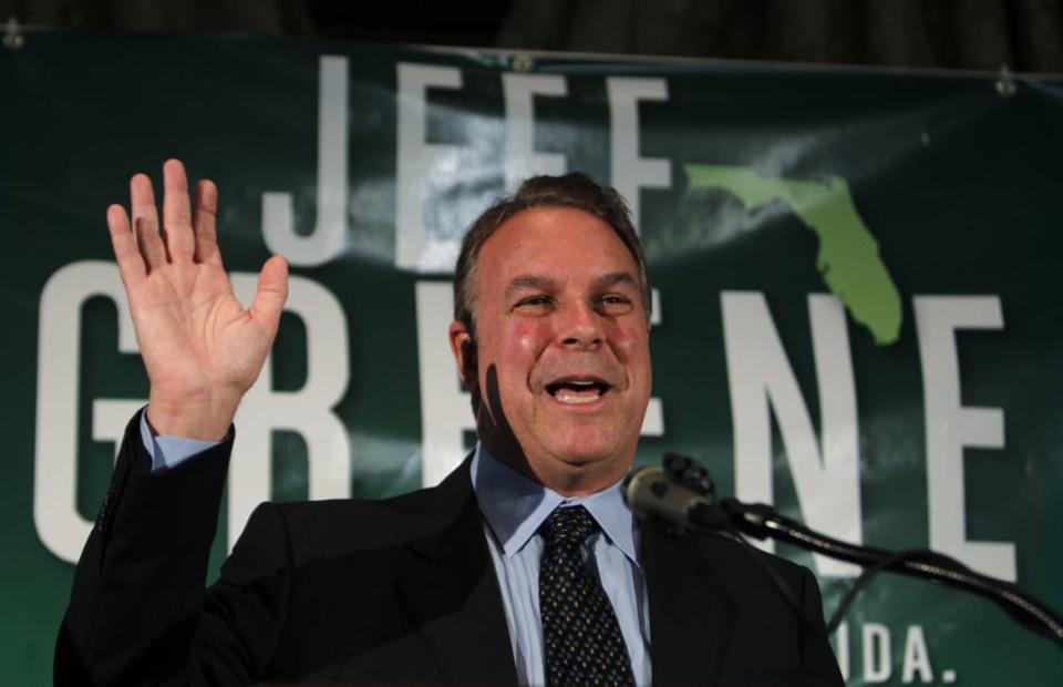 <div class="inline-image__caption"><p>Jeff Greene, then a candidate for U.S. Senate, announces his concession to primary opponent Kendrick Meek.</p></div> <div class="inline-image__credit">Joe Skipper/Reuters</div>