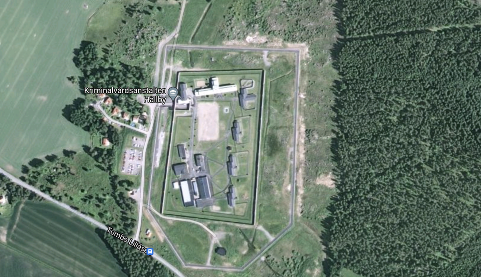 The guards were taken hostage at the Hallby prison in Stockholm. Source: Google Maps