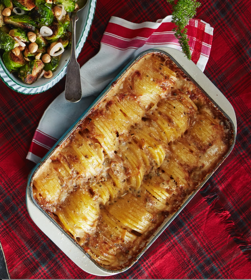 Hasselback Potato Gratin