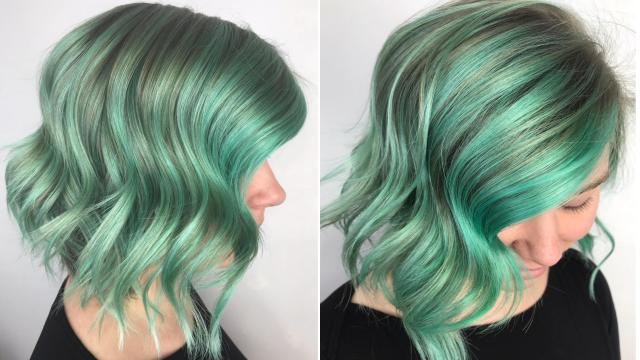 This Delicious Green Dye Job Is Inspired by Mint Chocolate Chip Ice Cream