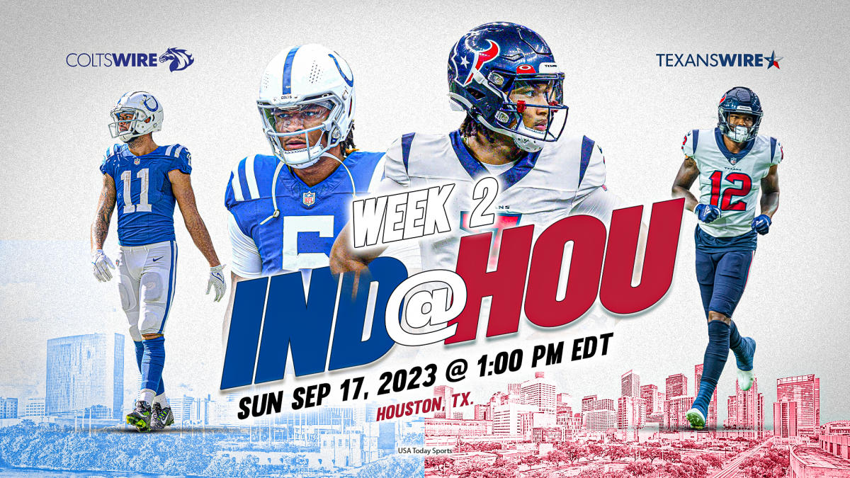 Indianapolis Colts at Houston Texans (Week 2) kicks off at 1:00 p.m. ET  this Sunday and is available to watch on FOX.