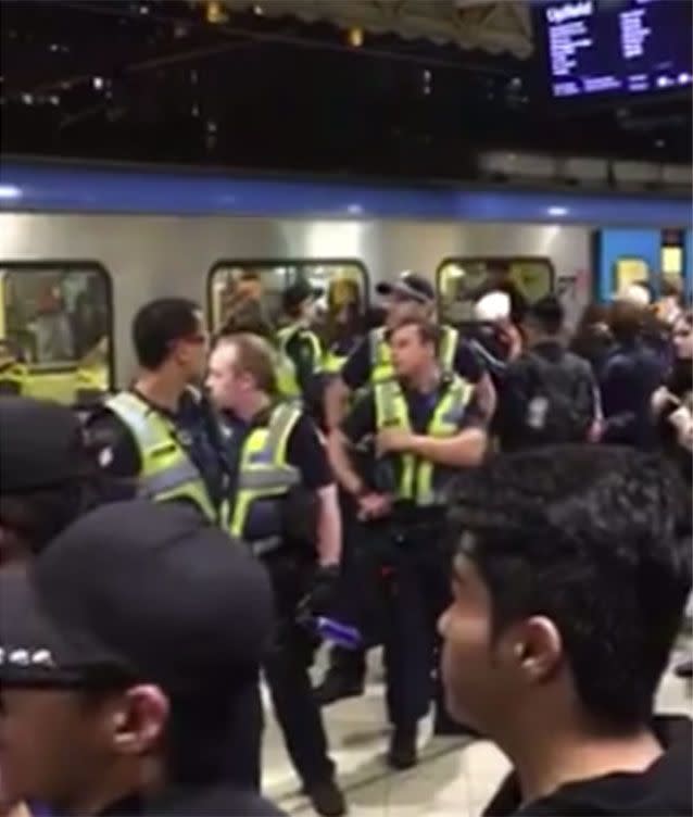 The chaos spilled onto platforms, affecting services from the city. Picture: Shabnam Lal Mitchell