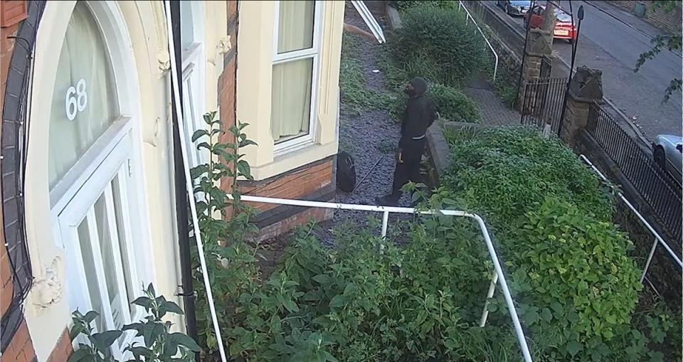 Footage shows Valdo Calocane attempting to break into a secure accommodation house in Nottingham (PA)