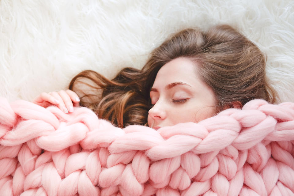 Young woman enjoying sleep