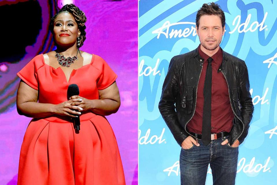 <p>Jason Davis/Getty Images for KLOVE; Jason LaVeris/FilmMagic</p> Mandisa and Michael Johns of American Idol